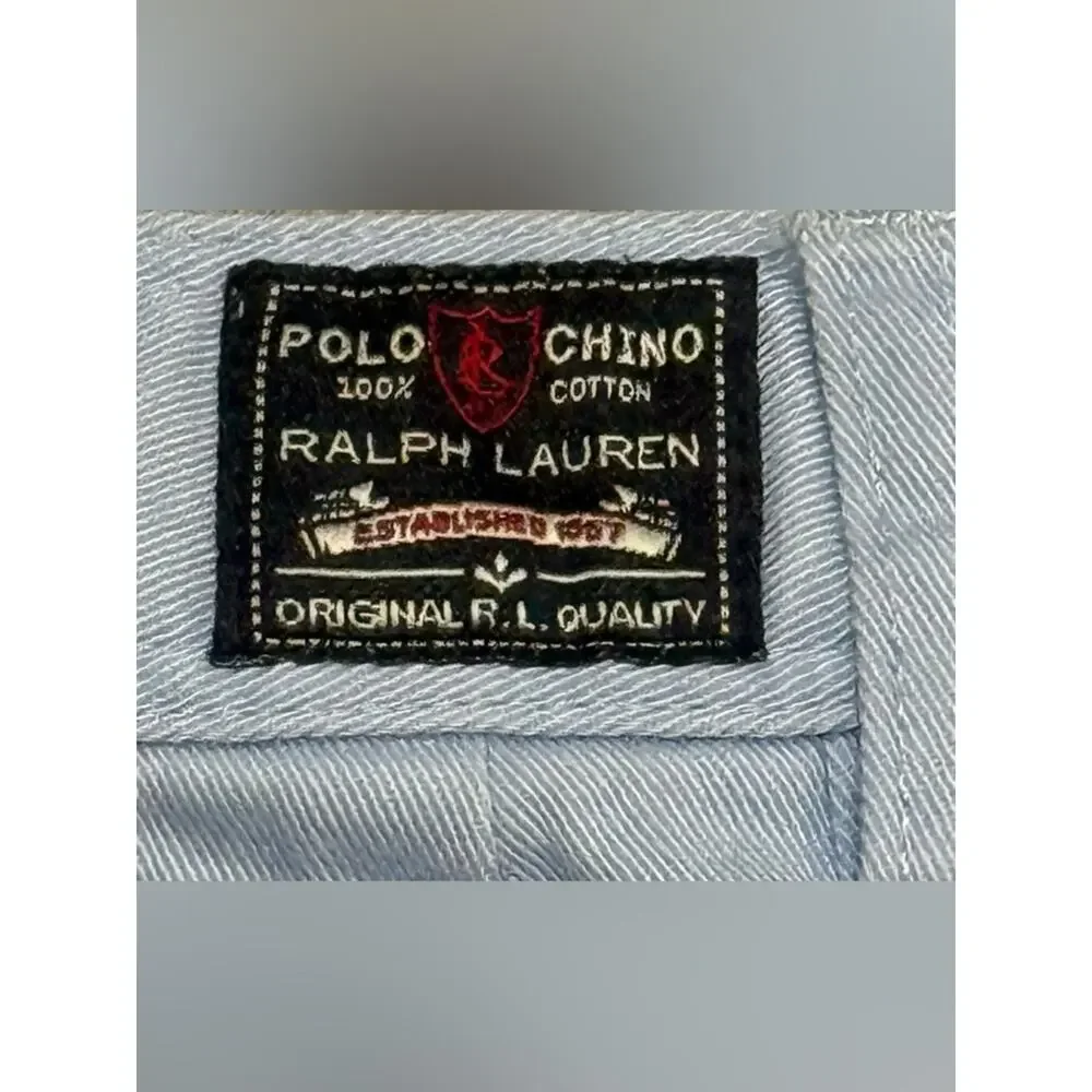 Ralph Lauren Sport Polo Chino Blue Mini Skirt Size 12 Cotton Preppy
